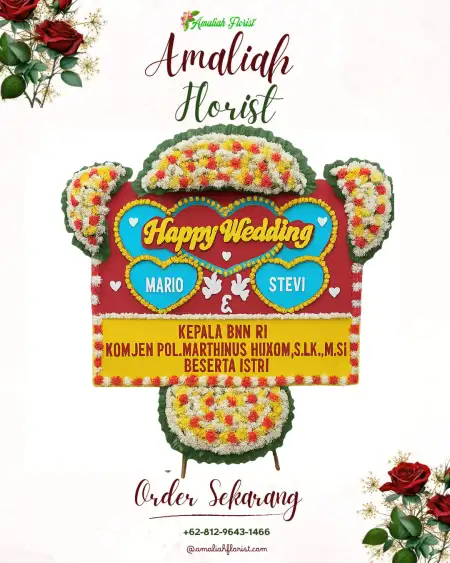 Papan Bunga Pernikahan Duren